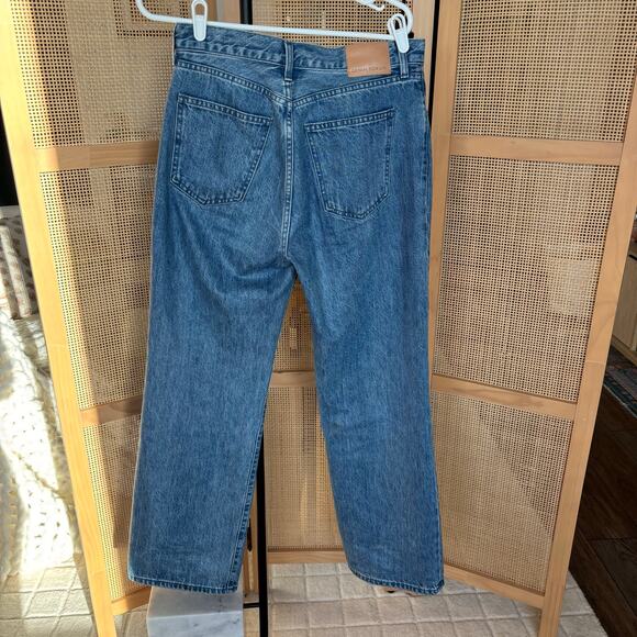 Denim forum Farrah Hi-rise Wide size 28 jeans medium blue Aritzia - Picture 5 of 7